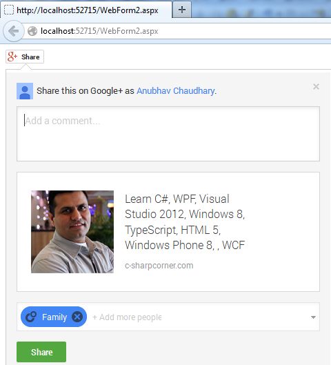 share on google plus